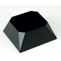 Black Crystal Beveled Four Sided Slant Base (4"x4"x2")